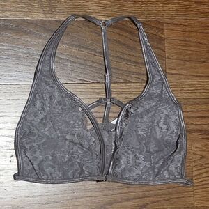 Dolls Kill x Daydream Nation Racerback Lace Bralette Grey Small